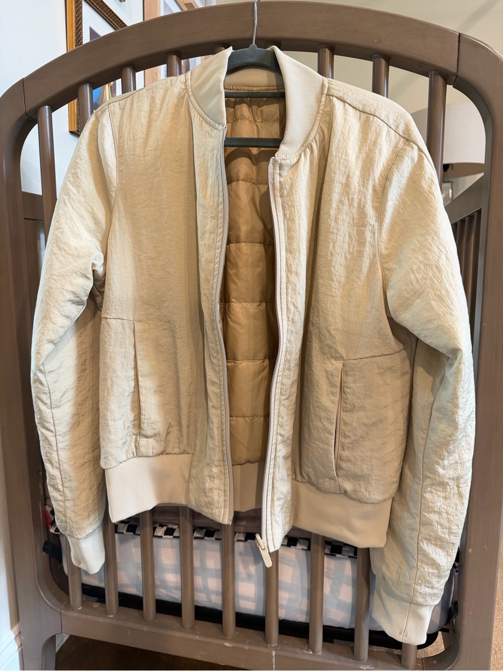 lululemon Reversible Cream Bomber Jacket
